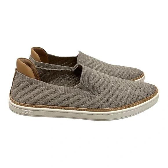UGG Sammy Silver Metallic Chevron Slip-On Comfort Sneakers Shoes Women’s 8.5 - Picture 7 of 16
